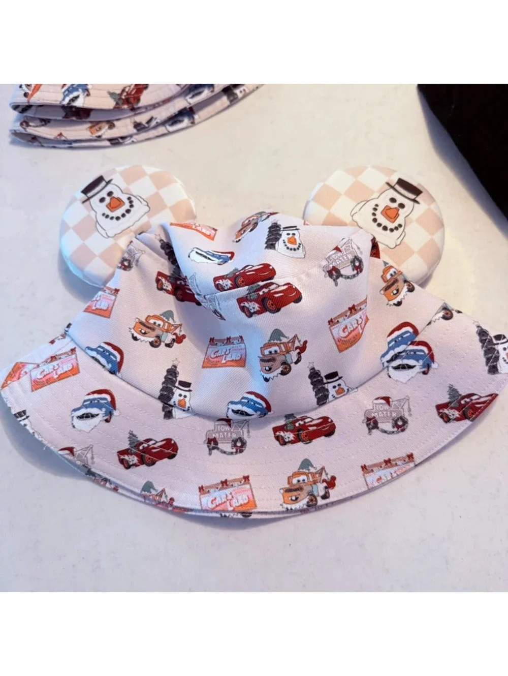 Cute zo designs Disney cars S/M adult bucket hat